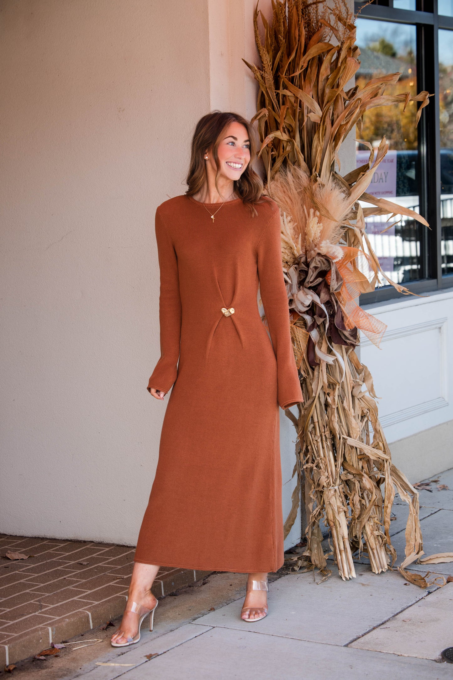 Hjarta Midi Dress - Clay