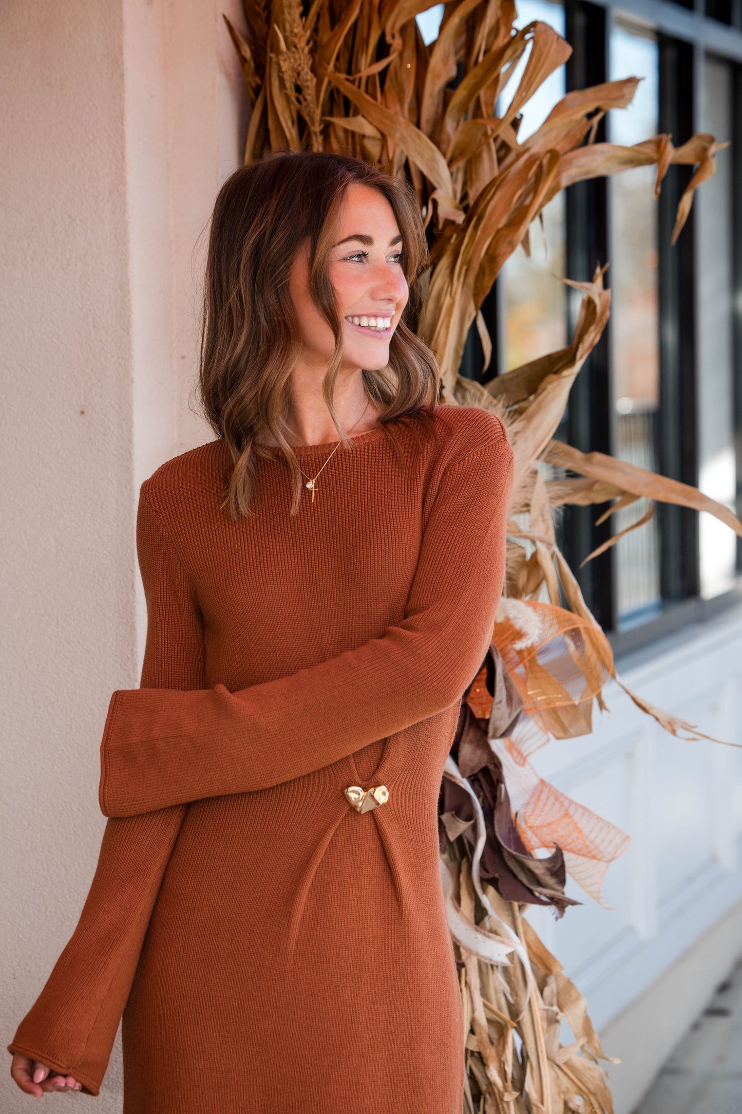 Hjarta Midi Dress - Clay