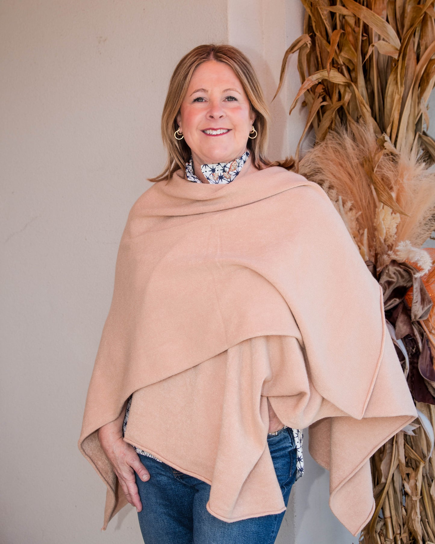 Dolman Open Cardigan - Caramel