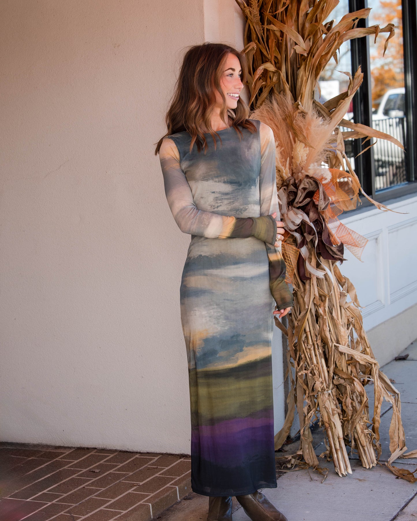 Persephone Ankle Dress - San Bartolo Print