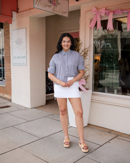 Classic Stripes Top - Indigo Combo