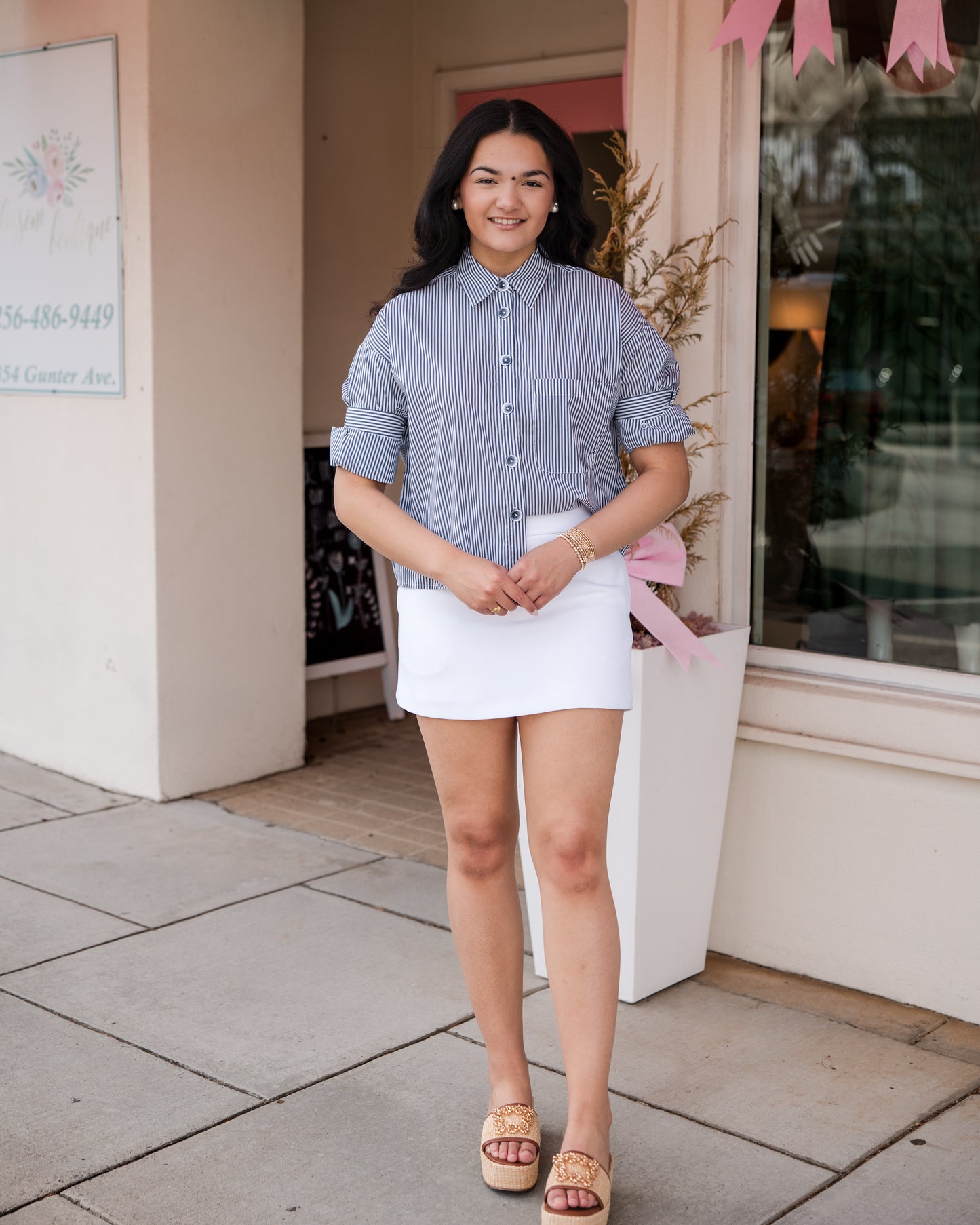 Classic Stripes Top - Indigo Combo