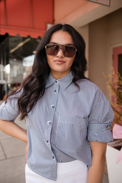 Classic Stripes Top - Indigo Combo