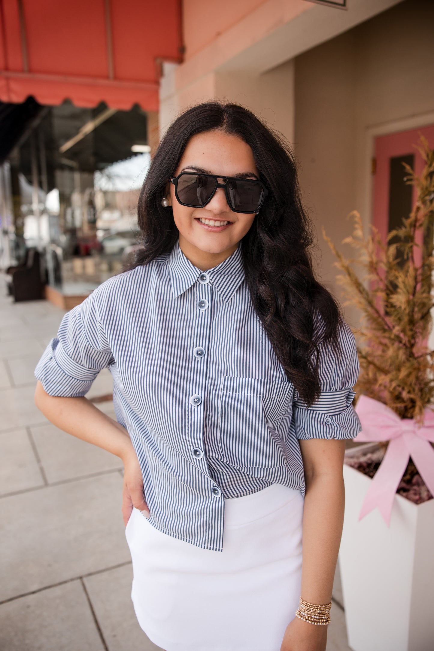 Classic Stripes Top - Indigo Combo