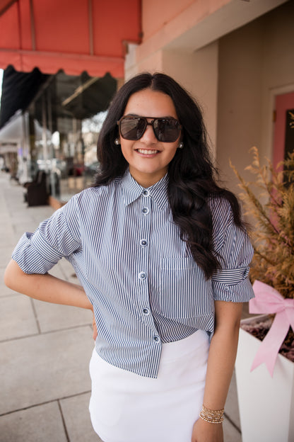 Classic Stripes Top - Indigo Combo