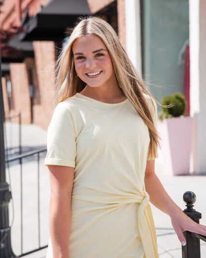 Side Tie Beach Dress - Citrine