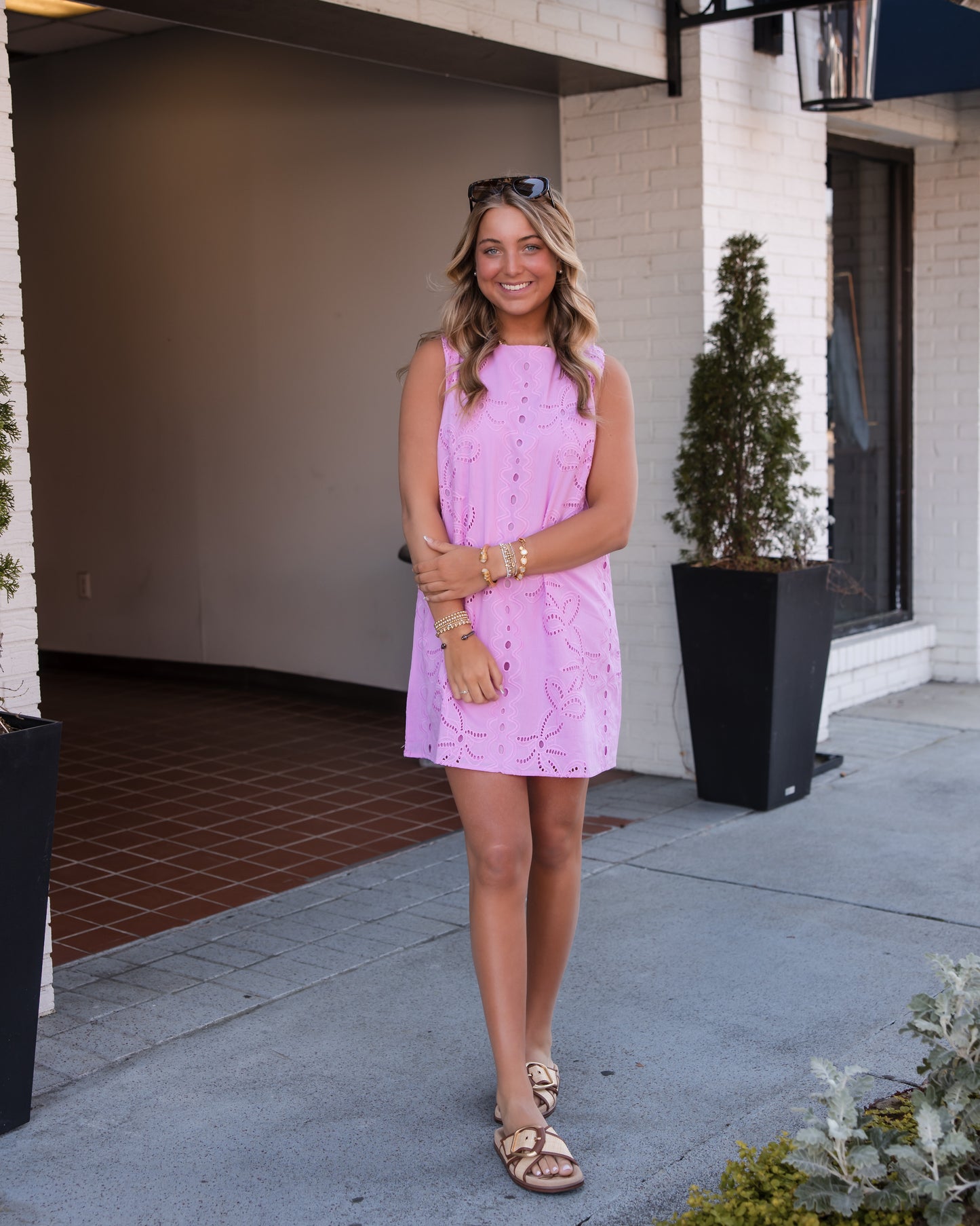 Rosa Dress - Pink Lily Garden Eyelet