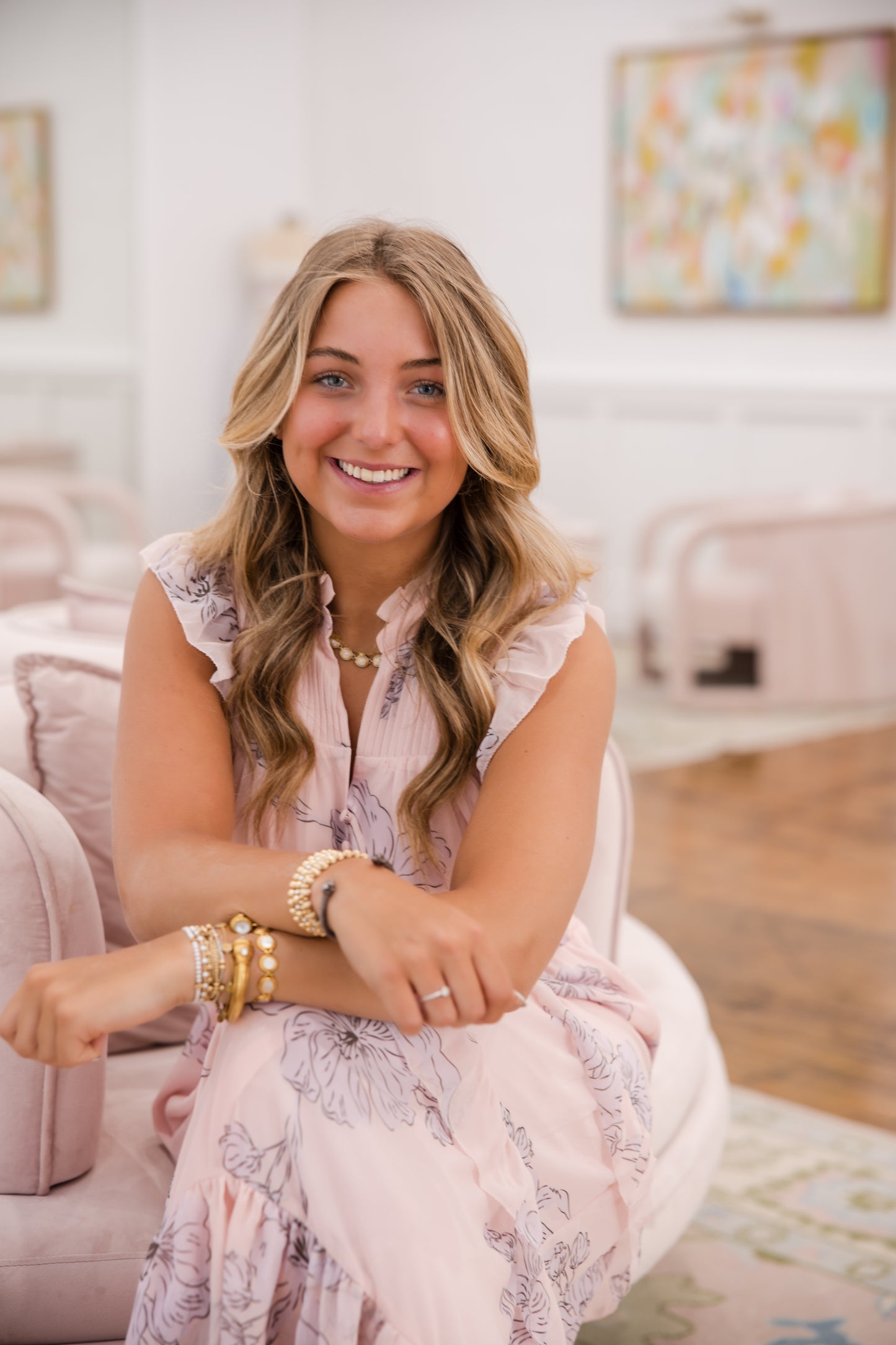 Hazel Maxi Dress - Blush Floral