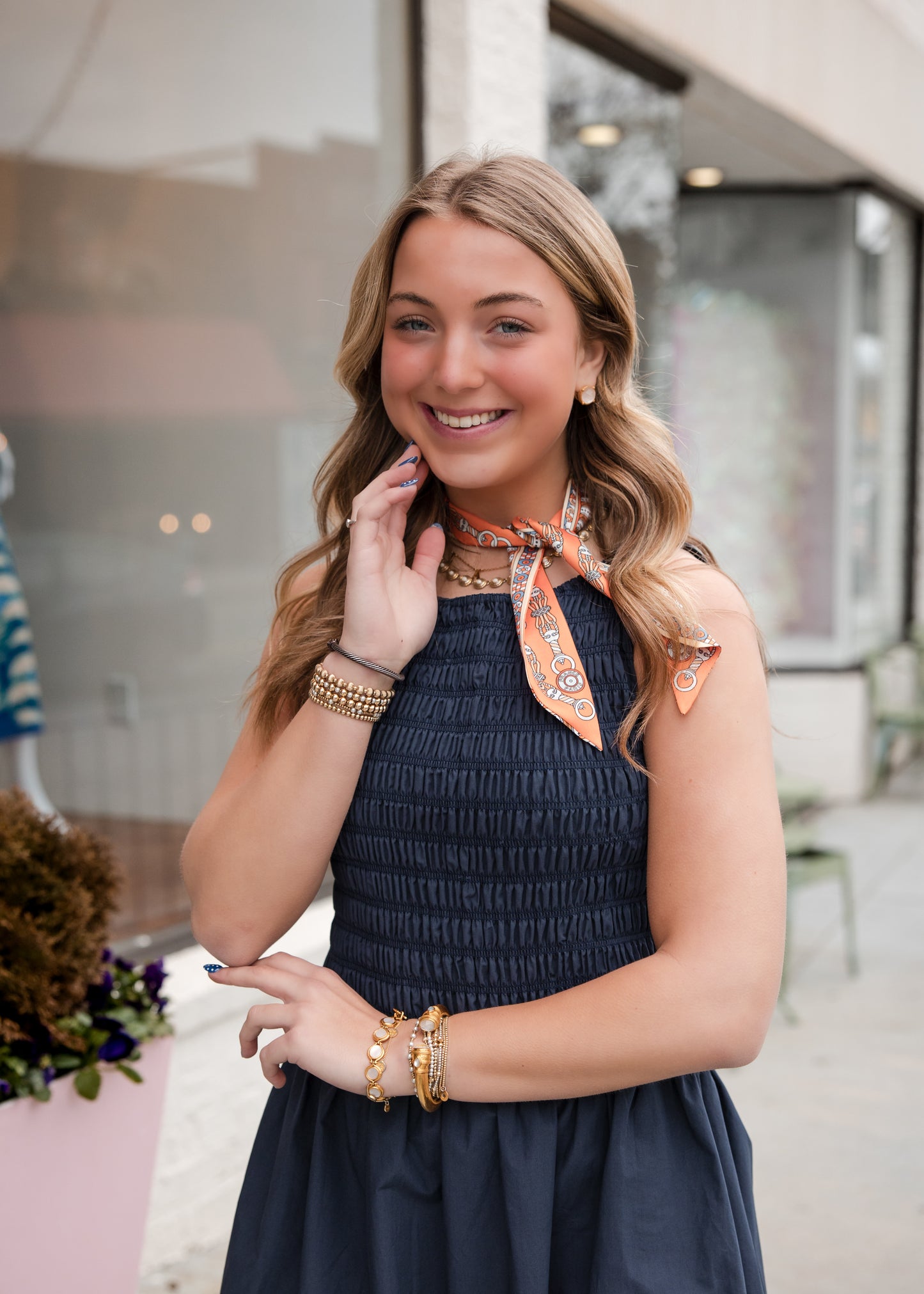 Emilie Boatneck Mini Dress - Navy