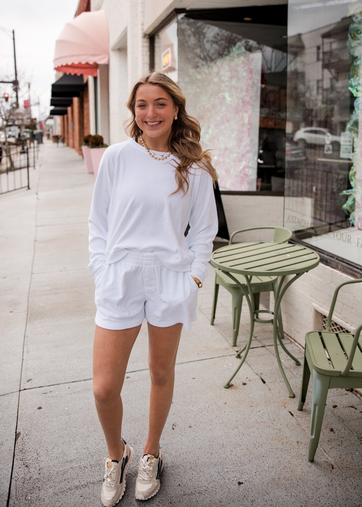 Faux Fly Short - White