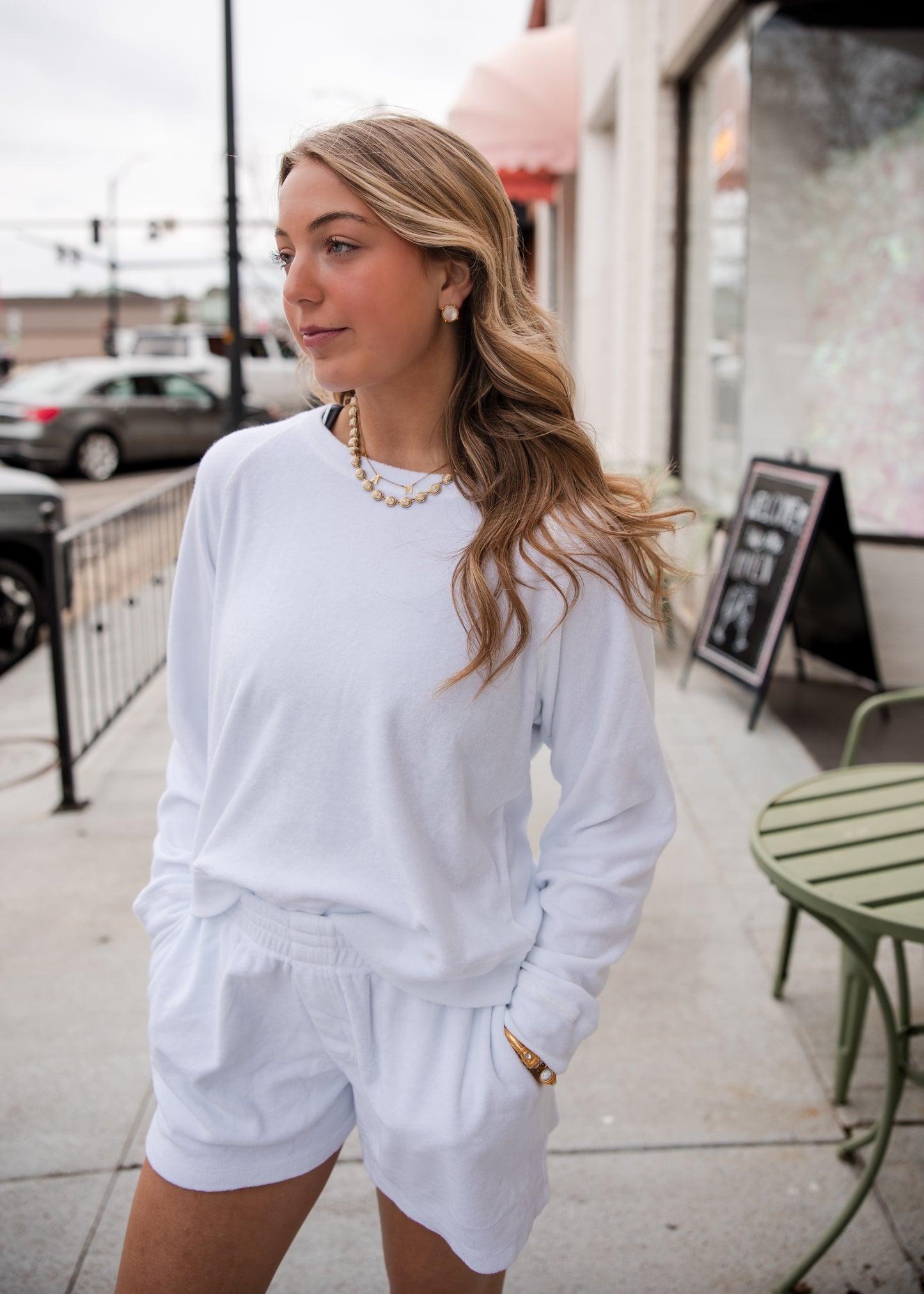 Faux Fly Short - White