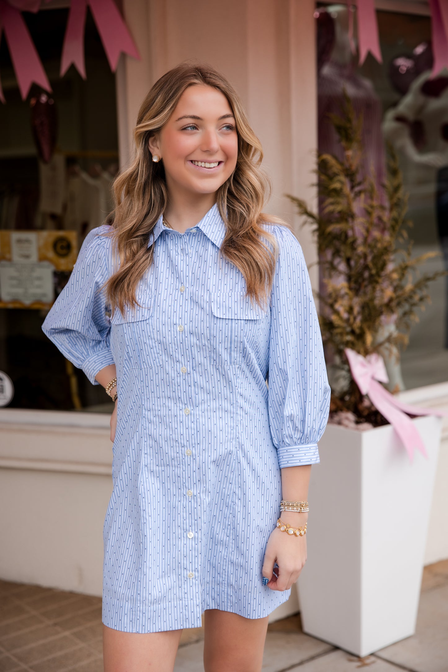 Milan Dress - Diamond Stripe