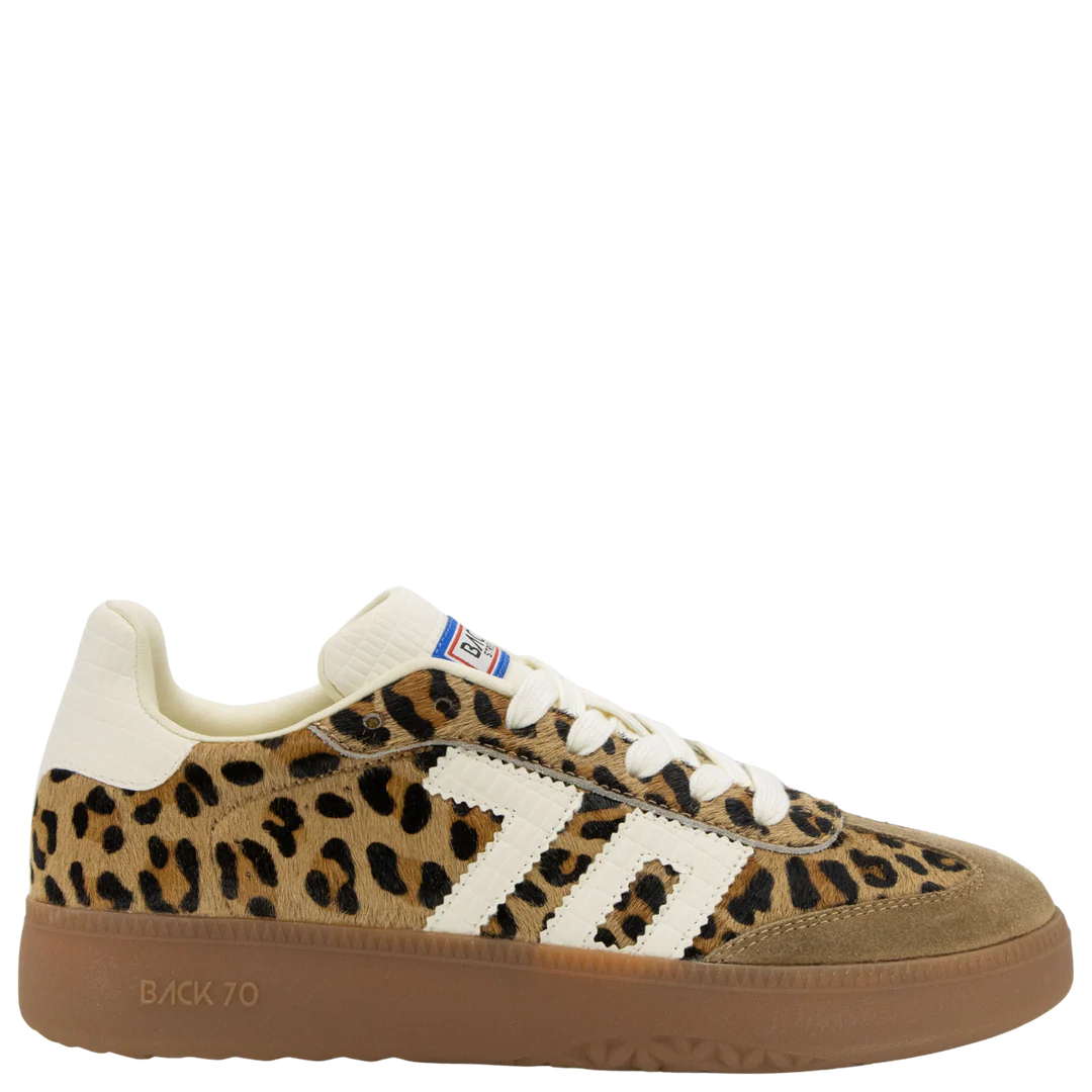 Back 70 Boston Sneaker - Leopard Cuoio Milk