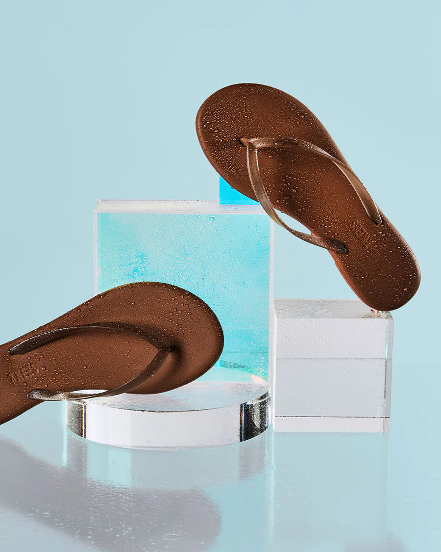 TKEES Aqua Lily Flip Flop - Brun