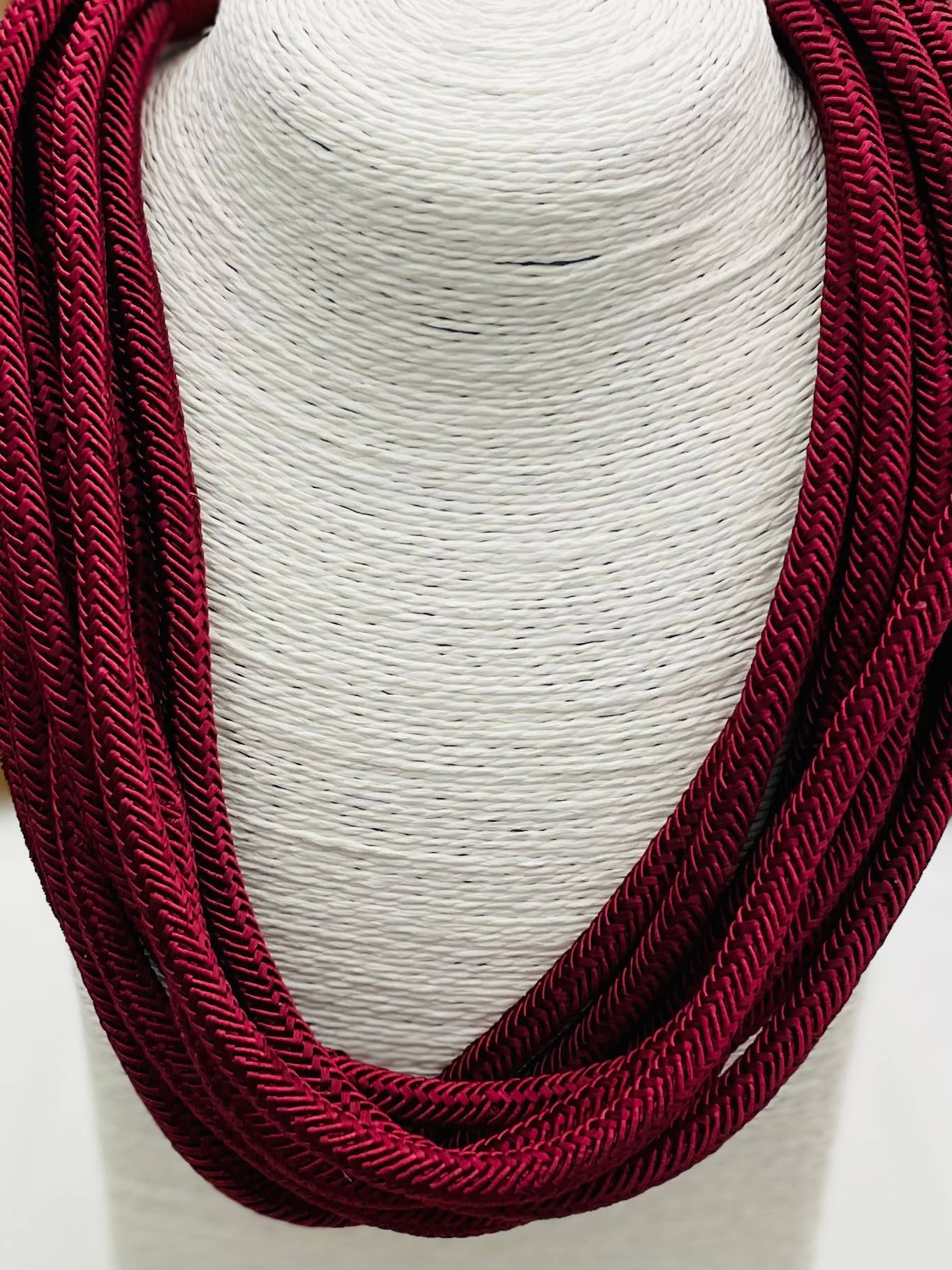Slub 8-Strand Necklace - Bordeaux