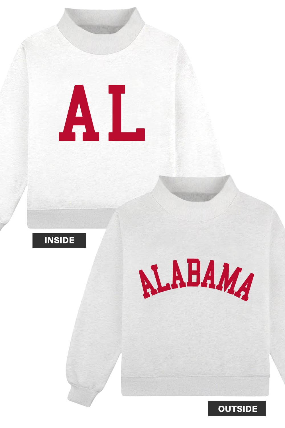 Alabama Reversible Sweatshirt - Heather Grey