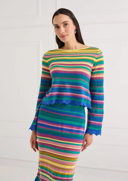 Abigail Sweater - Sunset Stripe
