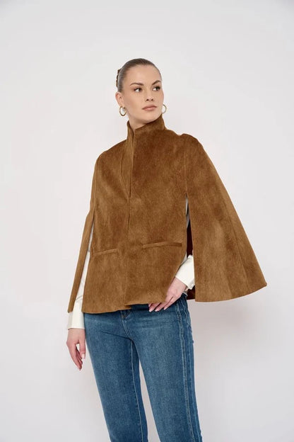 Sage Cape - Camel Suede