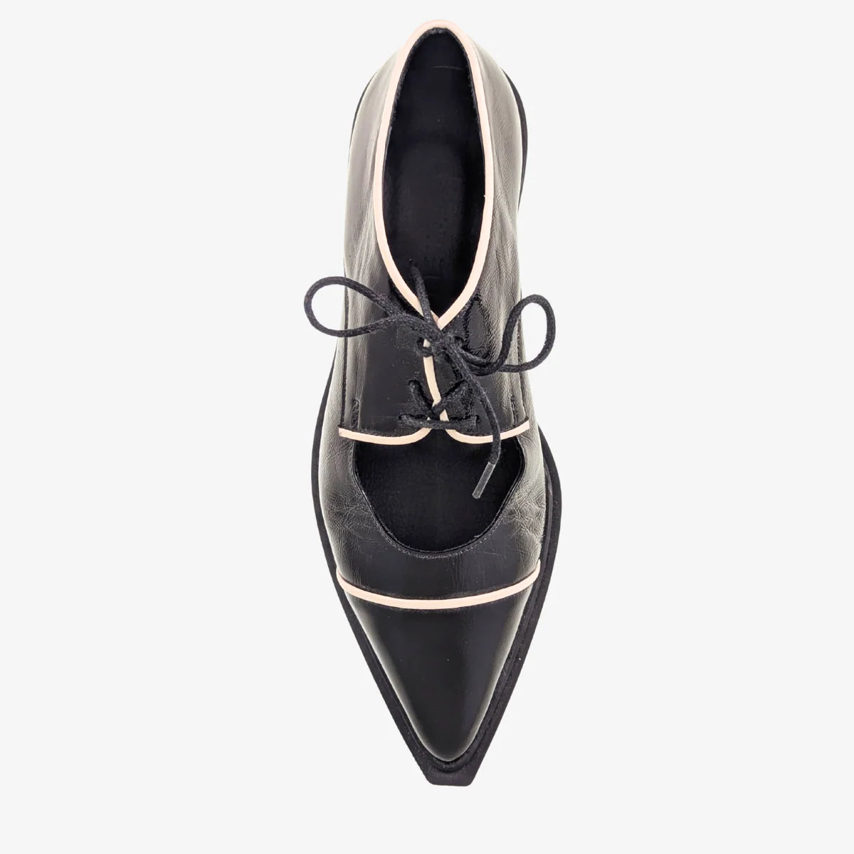 Carolina Flat Shoe - Black Leather