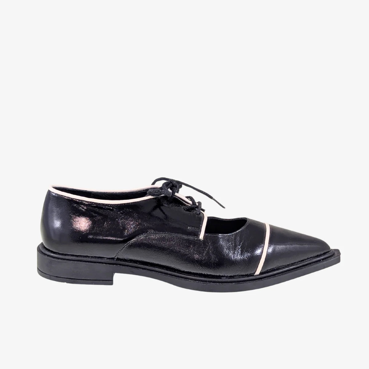 Carolina Flat Shoe - Black Leather