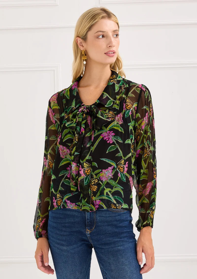 Cassie Shirt - Butterfly Garden