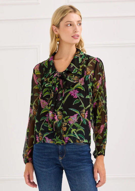 Cassie Shirt - Butterfly Garden