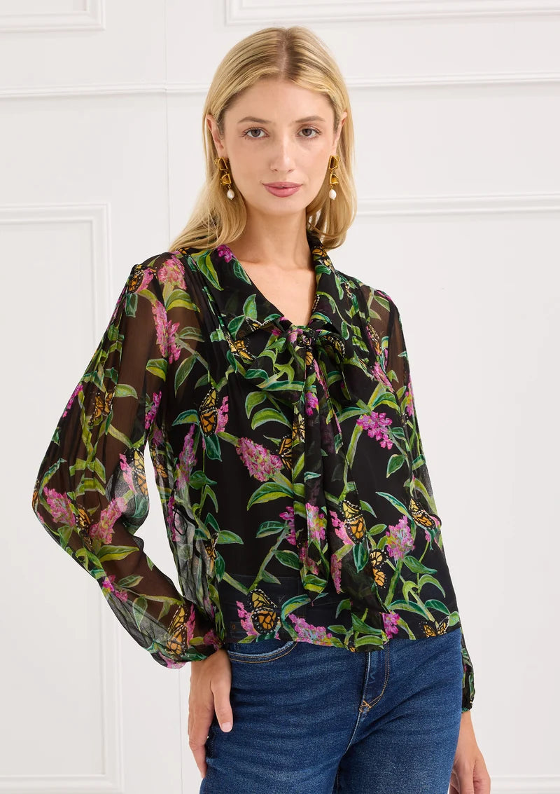 Cassie Shirt - Butterfly Garden