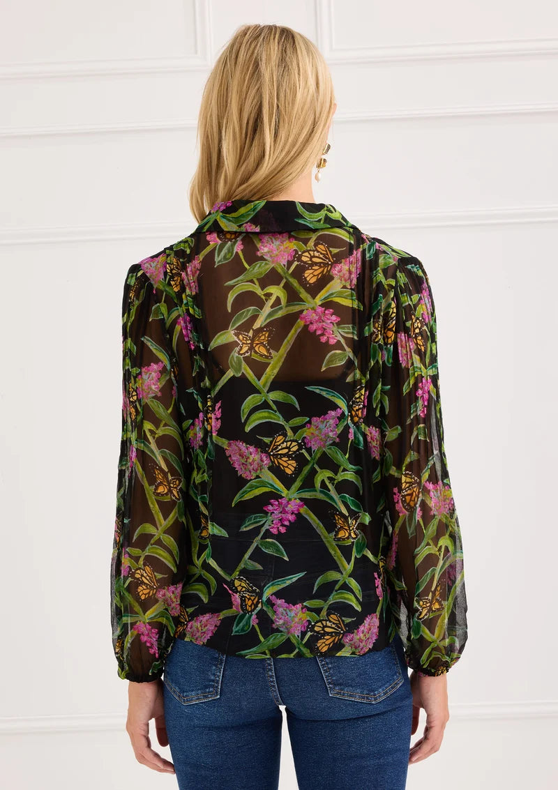 Cassie Shirt - Butterfly Garden