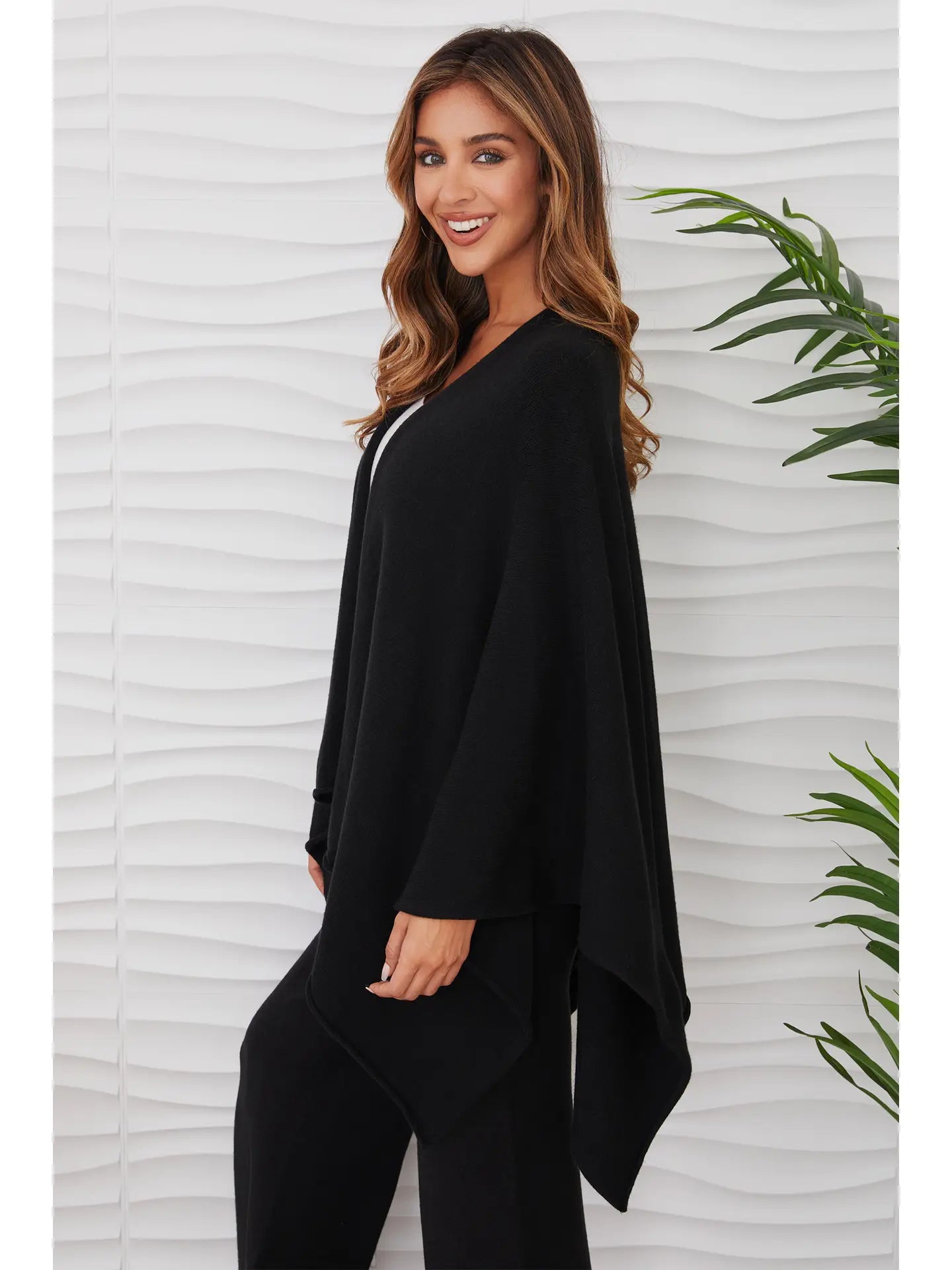Dolman Open Cardigan - Black