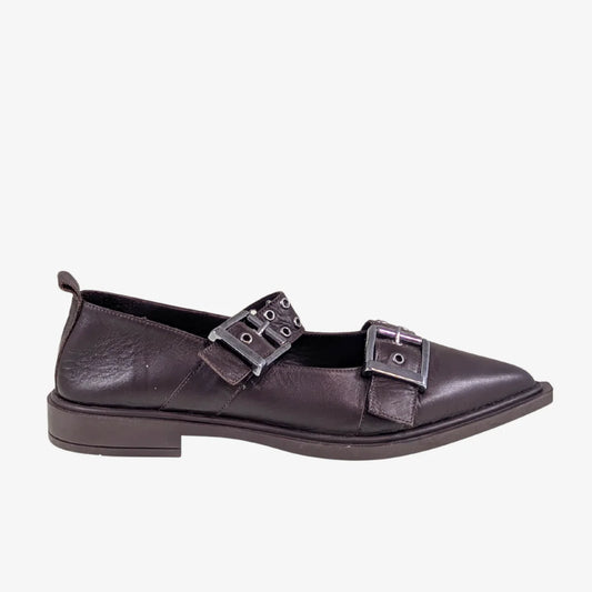 Ciara Flat Shoe - Brown