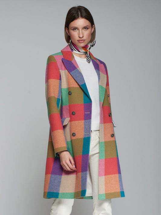 Lian Vichy Multi Check Coat