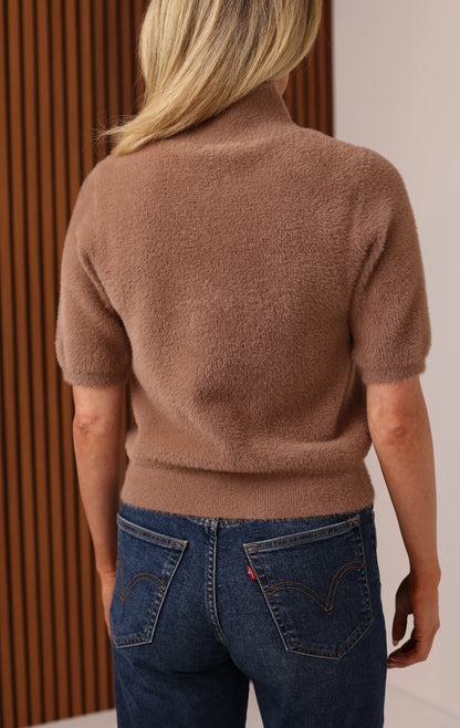 Colie Crop Sweater - Warm Sand