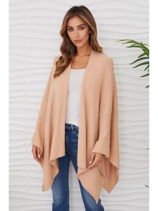 Dolman Open Cardigan - Caramel