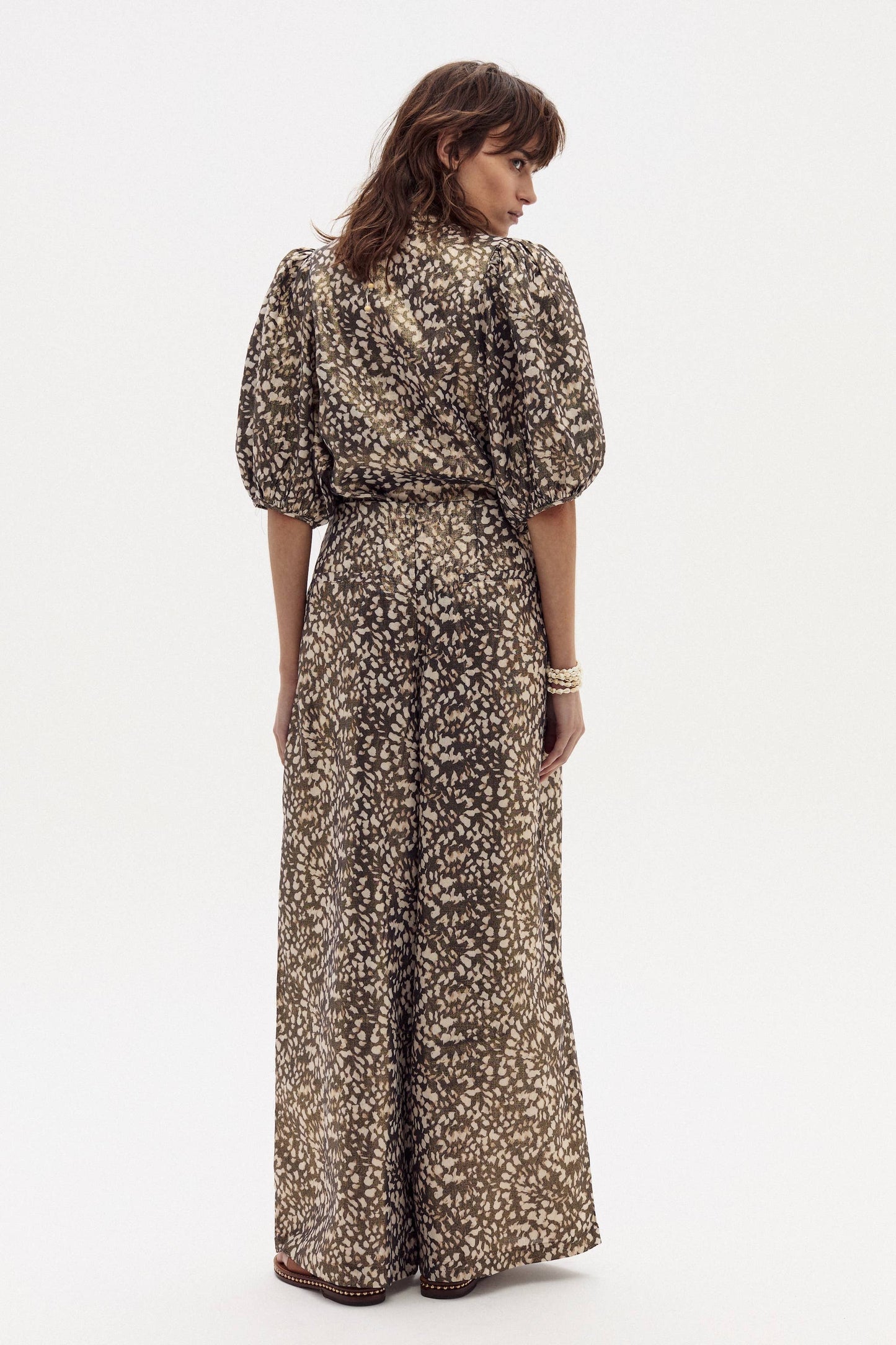 Bubble Linen Shirt - Impala Print