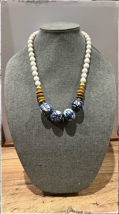 Bead Necklace - Chinoiserie  