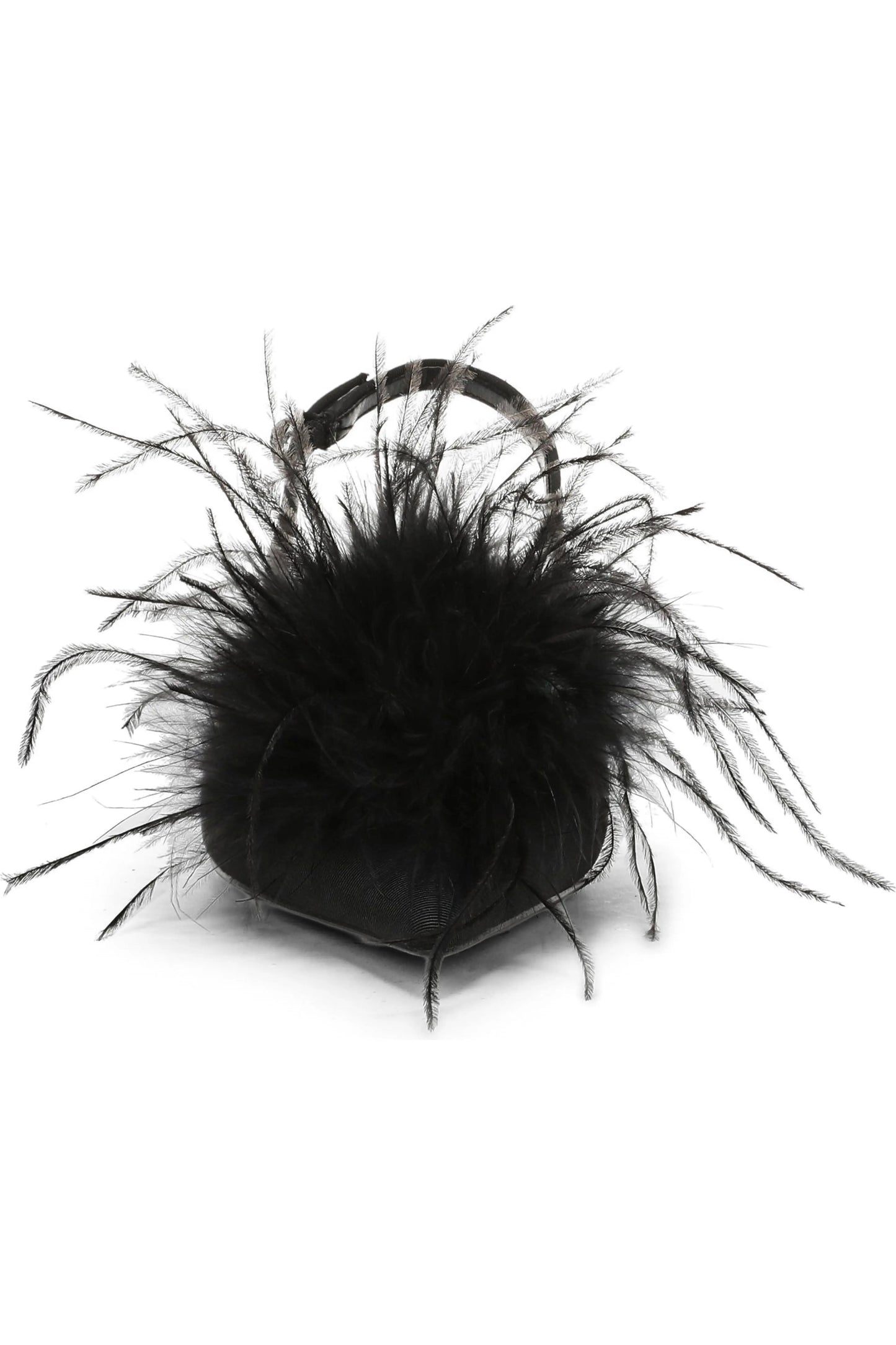 Finch Feather Slingback Pump Shoe - Black
