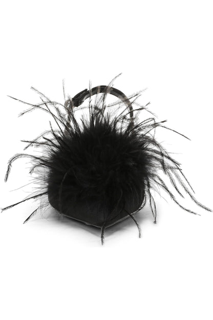 Finch Feather Slingback Pump Shoe - Black