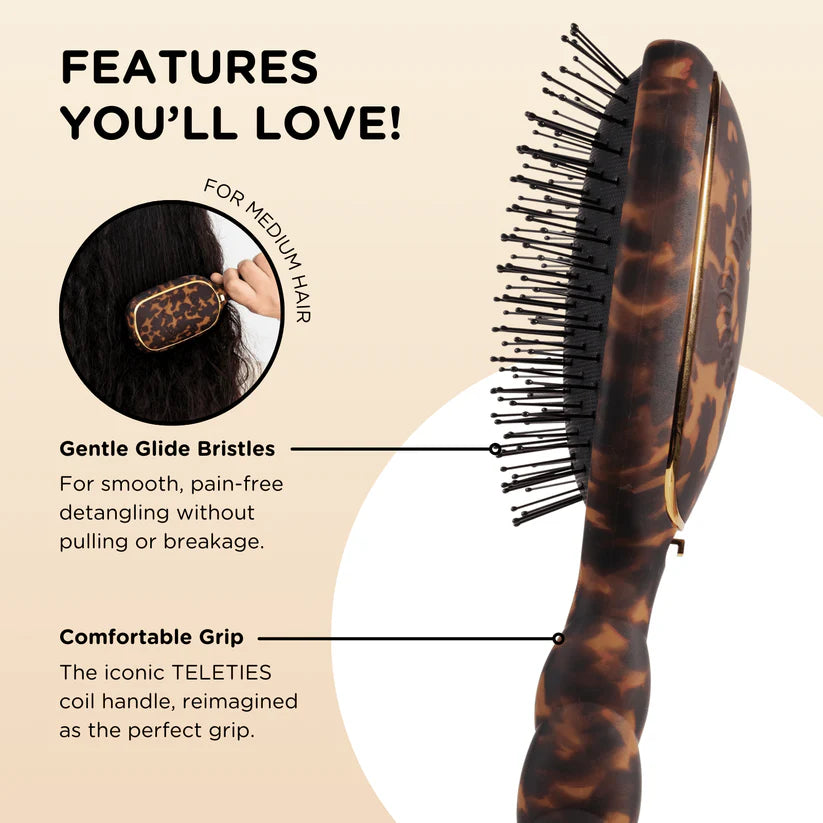 Detangler Hair Brush - Medium Hair - Tortoise