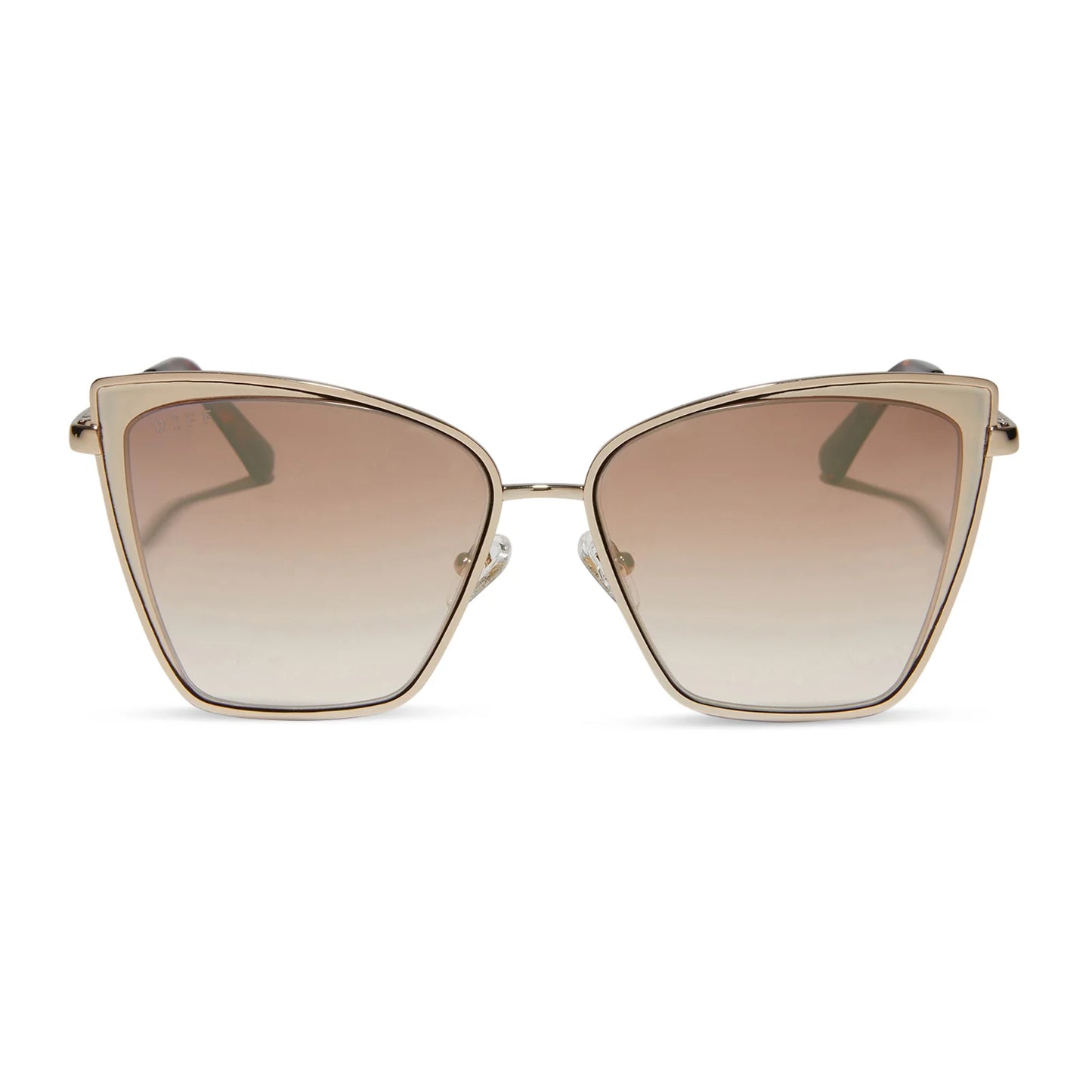 DIFF Eyewear - Becky - Gold Flash Brown Gradient Sunglasses