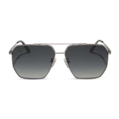 DIFF Eyewear Berkely - Gunmetal Grey Gradient Polarized Sunglasses