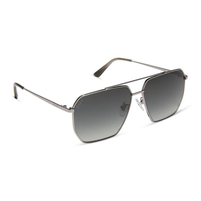 DIFF Eyewear Berkely - Gunmetal Grey Gradient Polarized Sunglasses