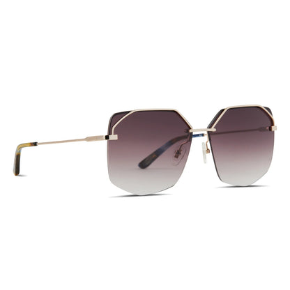 DIFF Eyewear - Bree - Gold Brown Gradient Polarized Sunglasses