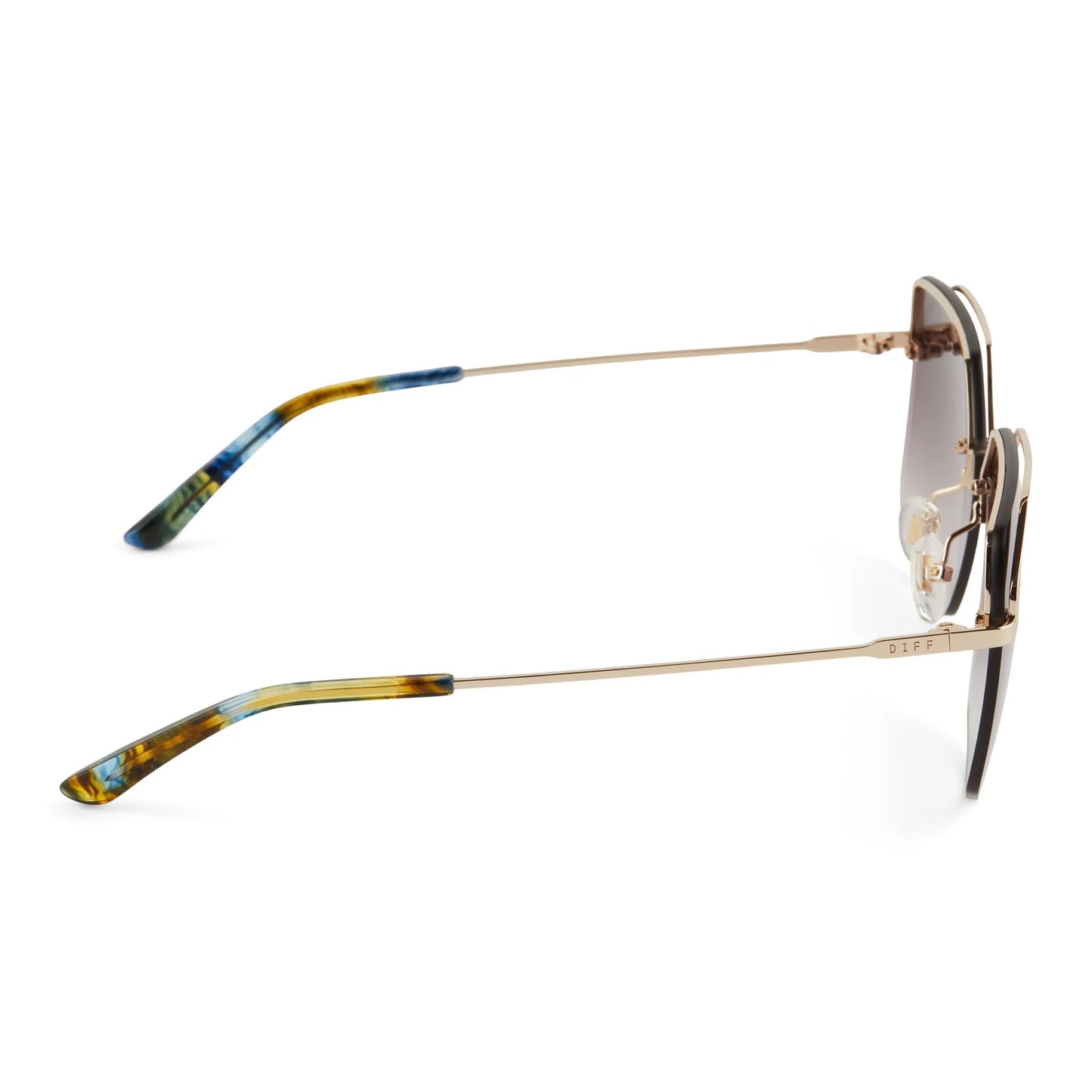 DIFF Eyewear - Bree - Gold Brown Gradient Polarized Sunglasses