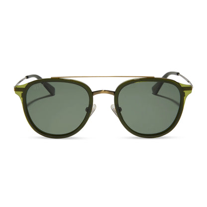 DIFF Eyewear Camden - Dark Olive G15 Polarized Sunglasses