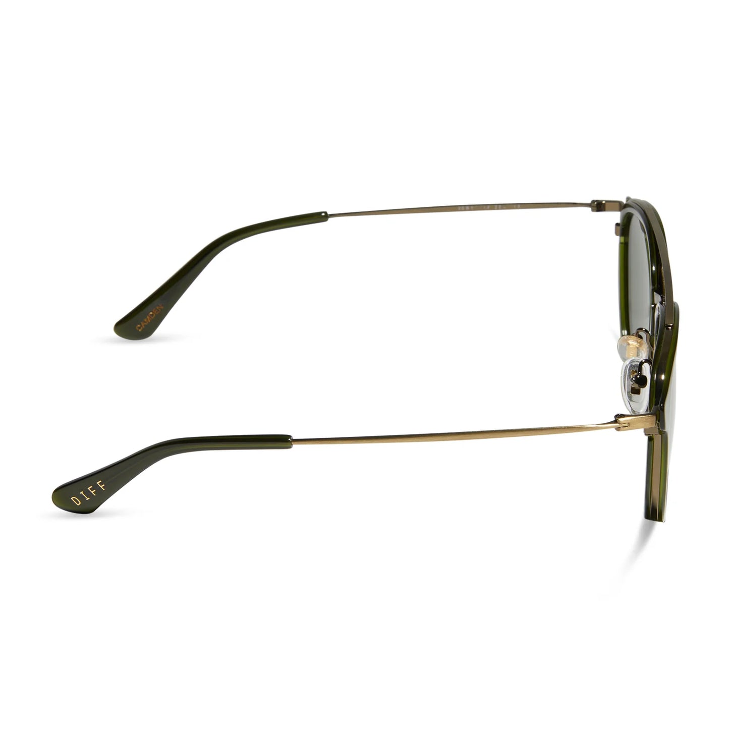 DIFF Eyewear Camden - Dark Olive G15 Polarized Sunglasses