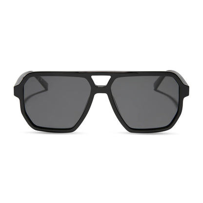 DIFF Eyewear Cameron - Black Grey Polarized Sunglasses