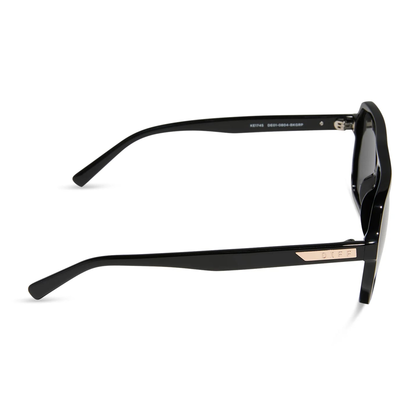 DIFF Eyewear Cameron - Black Grey Polarized Sunglasses