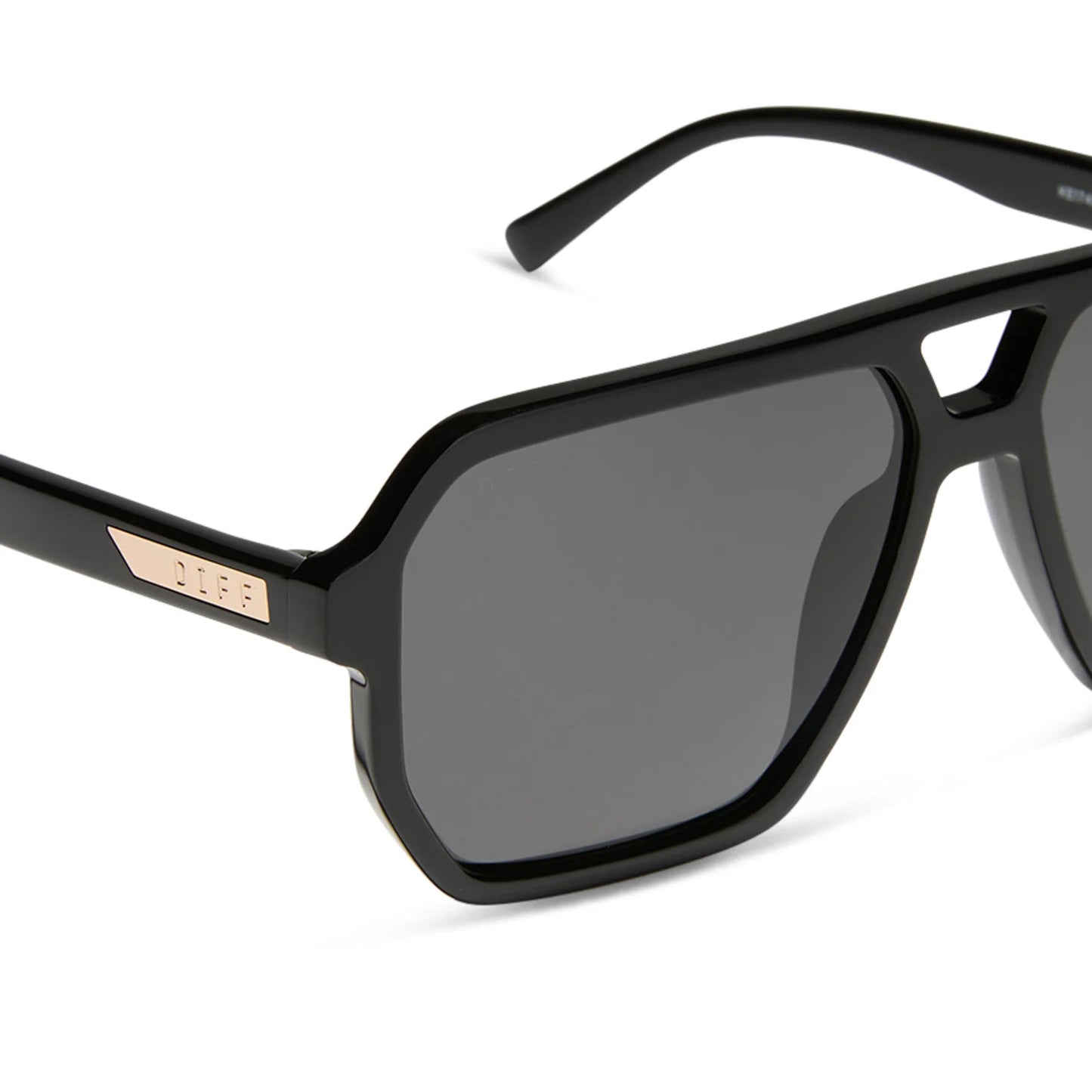 DIFF Eyewear Cameron - Black Grey Polarized Sunglasses