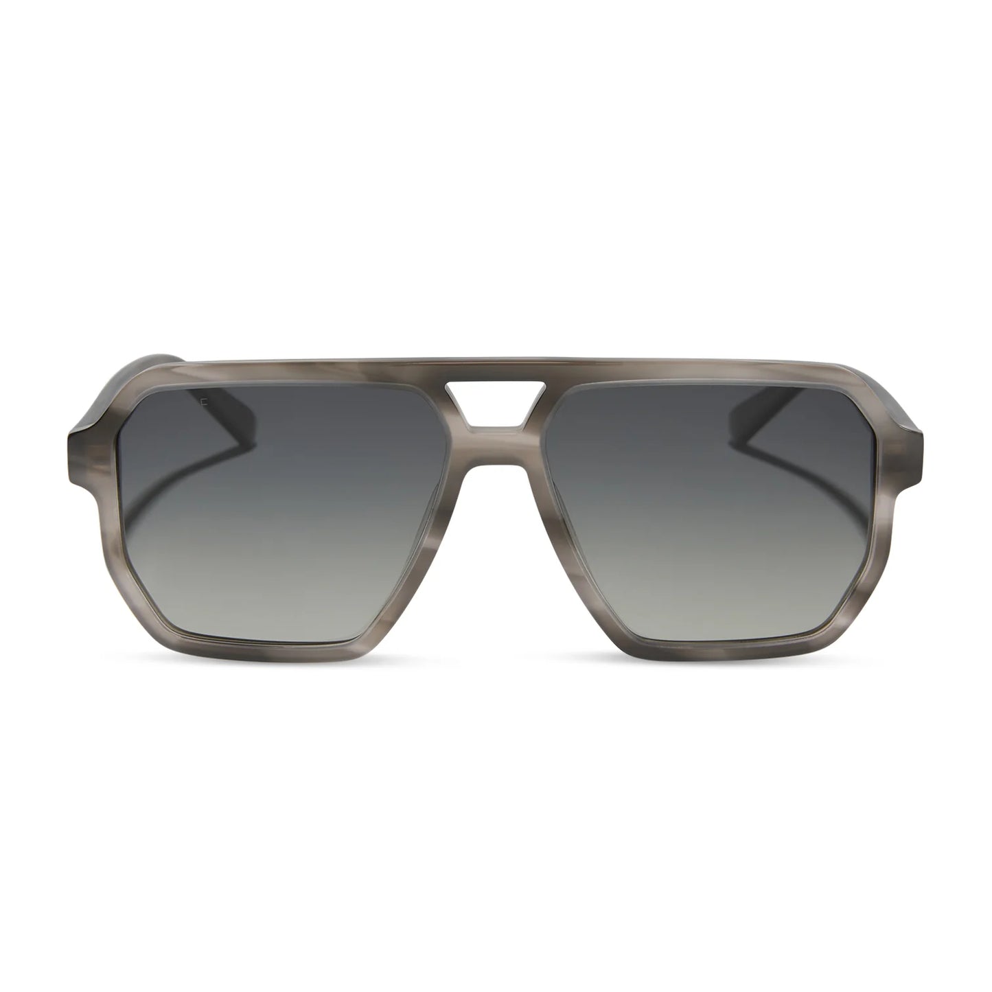DIFF Eyewear Cameron - Smoke Marble Grey Gradient Polarized Sunglasses