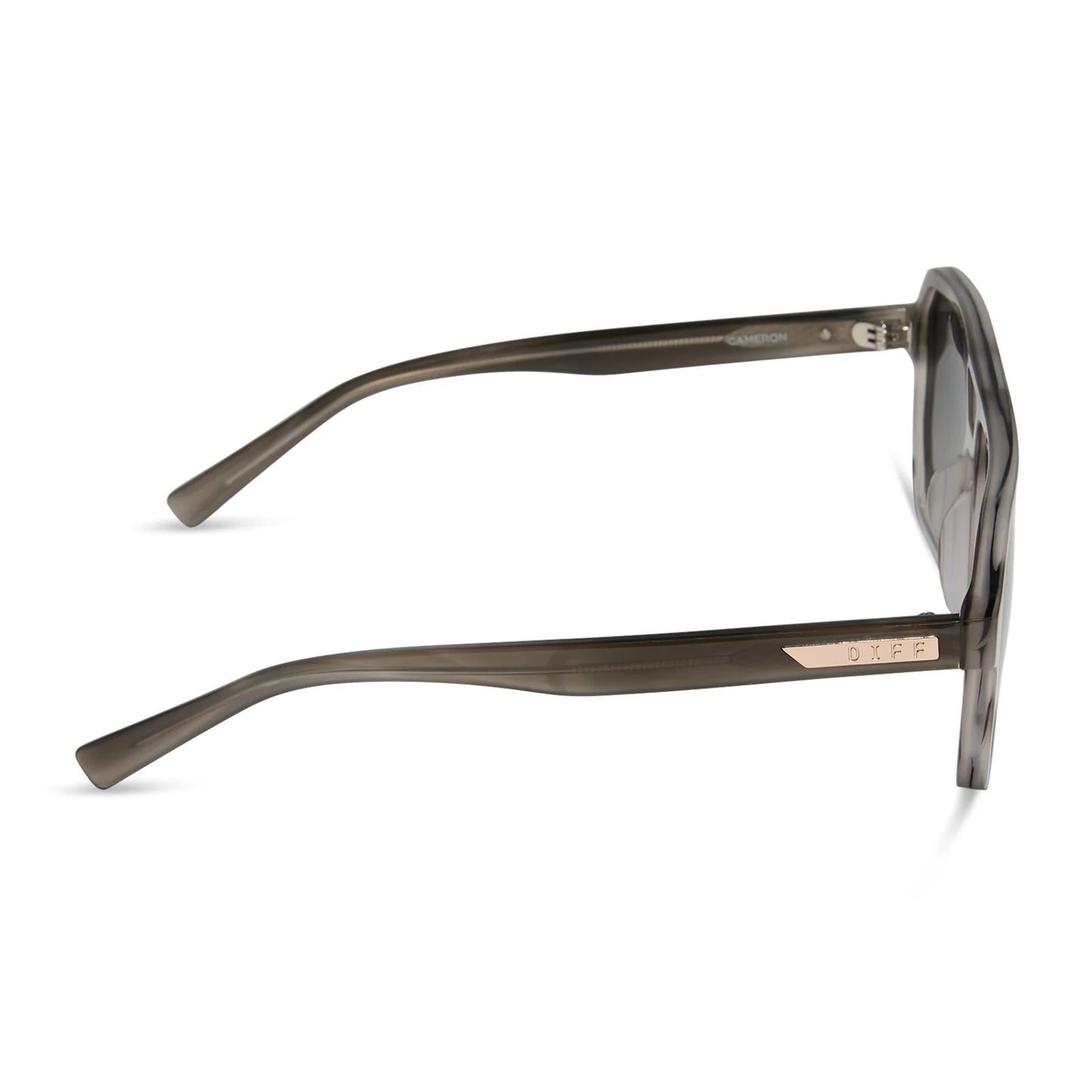 DIFF Eyewear Cameron - Smoke Marble Grey Gradient Polarized Sunglasses